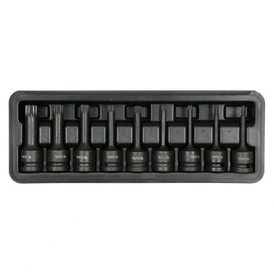 Set biți impact 1/2, spline, 9 buc Yato YT-10691 foto