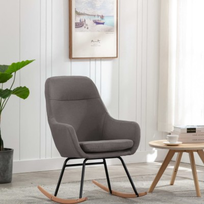 Scaun balansoar, gri deschis, material textil foto