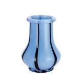 Vaza flori sticla albastra neagra 14,5 x 20 cm