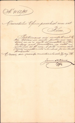 HST 270S Scrisoare semnată olograf mitropolit Ioan Metianu 1897 Arad foto
