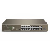 Switch 24 porturi PoE 10/100 Mbps, 2 porturi RJ45 Gigabit, 1 port SFP Gigabit - TENDA TND-TEF1126P-24-250W-V30 SafetyGuard Surveillance