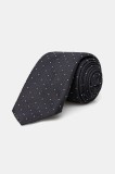 BOSS cravată din amestec de mătase culoarea albastru marin, 50538969