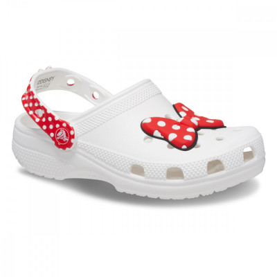 Saboti Crocs Toddler Disney Minnie Mouse Classic Clog Alb - White/Red foto