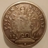 Moneda Bavaria - 20 Kreuzer 1756 - Argint, Europa