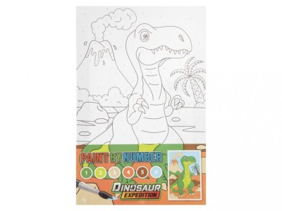 Set creativ Picteaza pe numere, canvas T-rex si Pterodactil foto