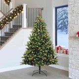 vidaXL Brad Crăciun artificial cu ramuri articulate, 300 LED-uri 3396017