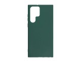 Husa din silicon compatibila cu Samsung Galaxy S22 Ultra cu protectie la camera, silk touch, interior din catifea, Army Green, Oem