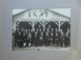 Foto pe carton gros, mare; Joc de popice; Traian Gh. Mihail zis Arapu, Braila, interbelica