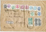 1933 , RECOMANDATA , FRANCATURA SPECTACULOASA BUCURESTI 5.IAN.933 - MONACO , RAR!