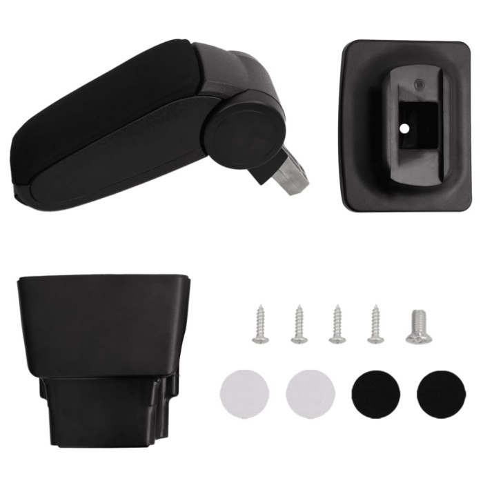 Gossi cotiera auto, negru, 16x32x(35-50,5) cm abs
