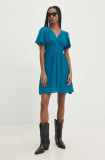 Cumpara ieftin Answear Lab rochie culoarea turcoaz, mini, evazati
