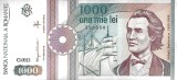 ROMANIA 1000 / 1.000 LEI 1991 - Septembrie [1] Seria G.0013 , P - 101 , a UNC