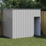 VidaXL Casă c&acirc;ine &amp; acoperiș gri deschis 214x153x181cm oțel galvanizat