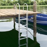vidaxl Scară de doc Argintiu 45 x 11.5 x 162 cm Aluminiu