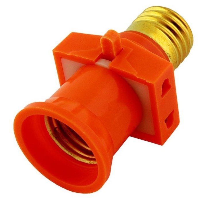 Dulie cu soclu E27, adaptor electric, conectare a 2 dispozitive, cu intrerupator, 60W, 4A, 220-250V