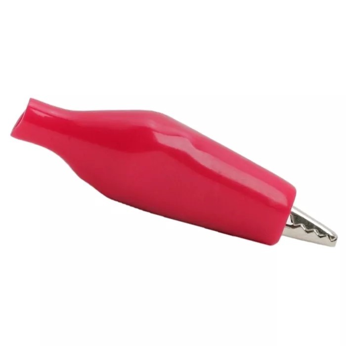 Clema crocodil mini rosu 28mm 5A