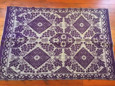 arta / traditie / rustic / design - Cuvertura , Macat , Scoarta , Patura taraneasca realizata manual la razboiul de tesut ! foto