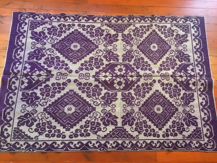 arta / traditie / rustic / design - Cuvertura , Macat , Scoarta , Patura taraneasca realizata manual la razboiul de tesut !