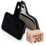 Set plăcuțe de fr&acirc;nă Kukirin RT004-R rășină dreptunghiulară cu știft - 20 buc