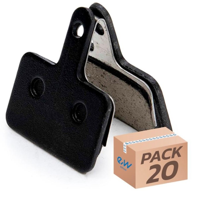 Set plăcuțe de fr&acirc;nă Kukirin RT004-R rășină dreptunghiulară cu știft - 20 buc