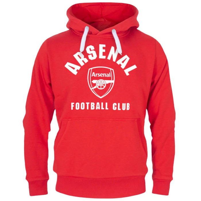 FC Arsenal hanorac de bărbați cu glugă Round red - L