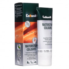 Crema de pantofi cu ulei de migdale Collonil Waterstop Colours, 75 ml, maro mediu