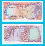 Sao Tome &amp; Principe (p#61) 500 Dobras 1989 UNC &#039;Țestoasă de Mare&#039; serie: AD7719063 margine albă