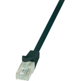Cablu UTP Logilink Patchcord Cat 5e 0.25m Negru