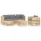 Set mobilier de gradina cu perne, 6 piese, lemn verde tratat GartenMobel Dekor