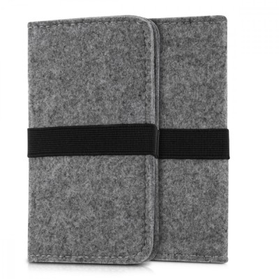 Husa Universala pentru telefon, Textil, Gri, 29996.2.22 foto