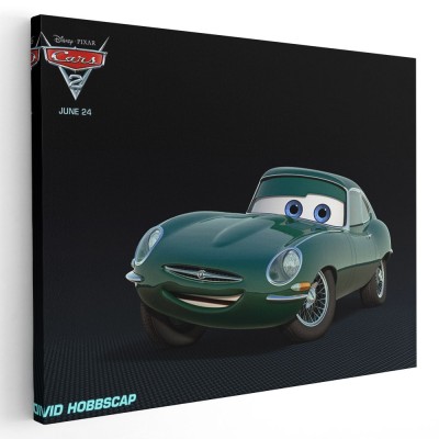 Tablou afis Cars2 David Hobbscap desene animate 2175 Tablou canvas pe panza CU RAMA 60x80 cm foto