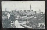 Carte postala, Sibiu vedere generala, 1917
