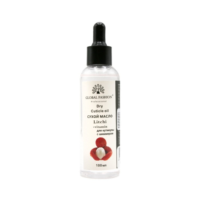 Ulei de cuticule cu pipetă, aromă de lychee, Global Fashion, 100 ml