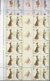 2003 LP 1623 LP 1623 a MODA SECOLULUI XX BLOCURI DE 10 SERII +5 VINIETE MNH, Nestampilat