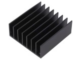 Radiator extrudat cu aripioare negru 61mm TO218 TO220