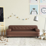 Canapea pentru copii, maro, 90x53x30 cm, piele ecologica GartenMobel Dekor, vidaXL