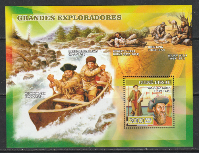 Guinea Bissau 2007 - Mari Exploratori S/S 1v MNH