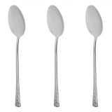 Set Lingurițe Tac&acirc;muri Model Hammered, 3 Bucăți, 15 cm, Oțel Inoxidabil, Oem