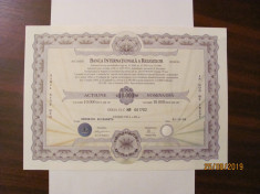 PVM - Actiune Nominativa 10000 lei Banca Internationala a Religiilor BIR 1996 foto