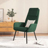 VidaXL Scaun de relaxare, verde &icirc;nchis, material textil
