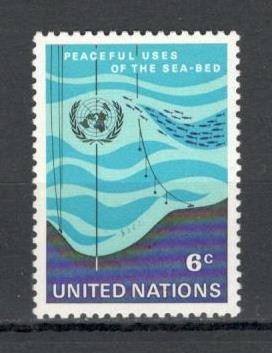 O.N.U.New York.1971 Folosirea pasnica a fundului marii SN.344