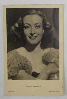 JOAN CRAWFORD , ACTRITA AMERICANA , CASTIGATOARE A PREMIULUI &amp;#039; OSCAR &amp;#039; , CARTE POSTALA INTERBELICA foto