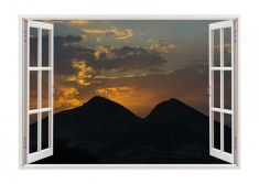 Autocolant decorativ, Fereastra, Natura si peisaje, Multicolor, 85 cm, 2294ST foto