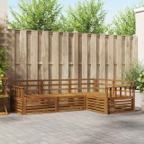 vidaXL Set Canapele Exterior 4 Piese Lemn Masiv Acacia Natural Rezistent Intemperii Mobila Gradina