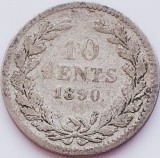 255 Olanda 10 cents 1890 Willem III km 80 argint, Europa