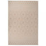 VidaXL Covor de exterior, dungi maro, 160x230 cm, țesătură plată