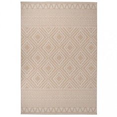vidaXL Covor de exterior, dungi maro, 160x230 cm, țesătură plată