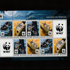 Guinea-Bissau 2015-Fauna,primate mici (bub de tufis),bloc 2 serii,MNH,Mi.8278-81