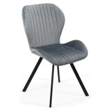 Scaun living si bucatarie BUC 248, ergonomic, catifea, picioare metalice, 110 kg