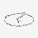 Brățară Pandora pentru femei Riviera realizată din aur roz de 14K cu zirconiu 599375C01-1
